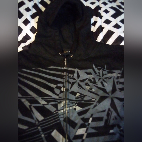 Unbranded Graphics Fashion Hoodie Jacket Men's 2XL Black - Picture 2 of 7